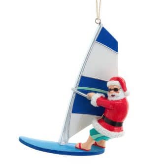 Wind Surfing Santa Ornament Personalize