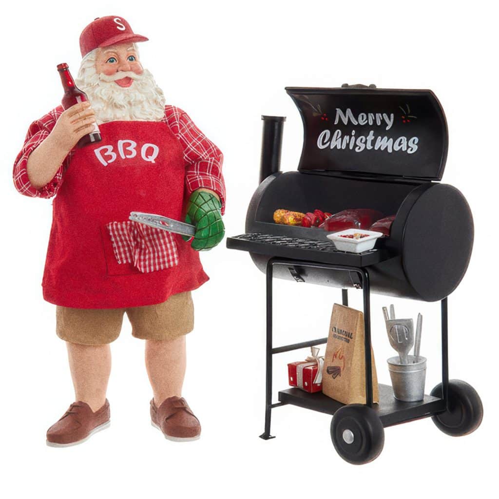 Barbecue Grillin Santa Figurine