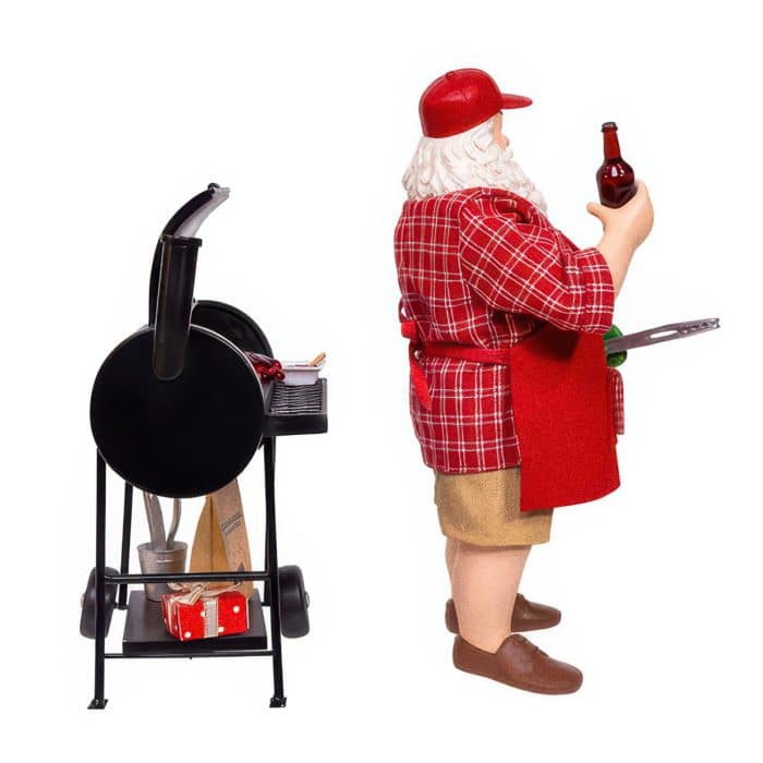 Barbecue Grillin Santa Figurine Sides Two