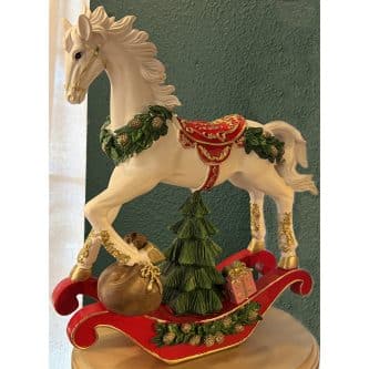 Christmas Rocking Horse Figurine Anniversary Special