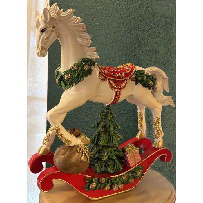 Christmas Rocking Horse Figurine Anniversary Special