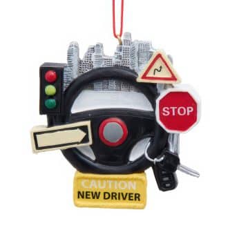Caution New Driver Ornament Personalize