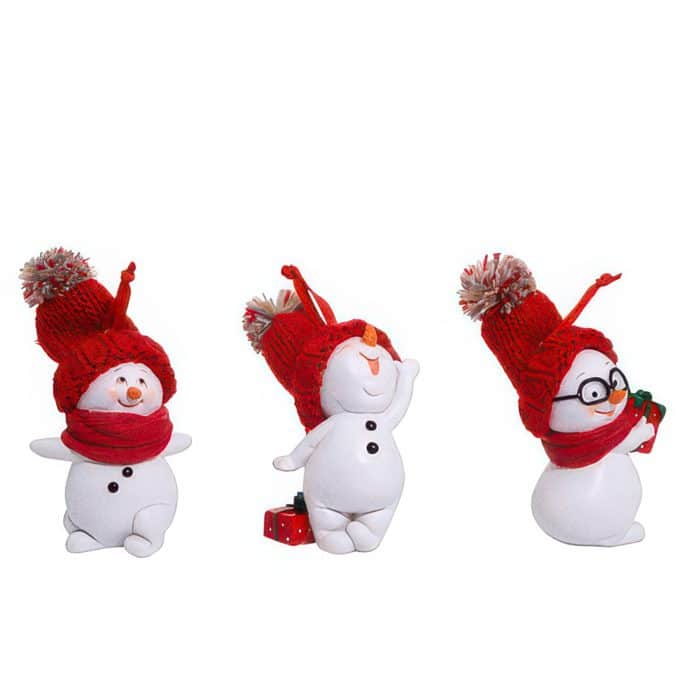 Celebrating Little Snowmen Ornament Quarter Turn