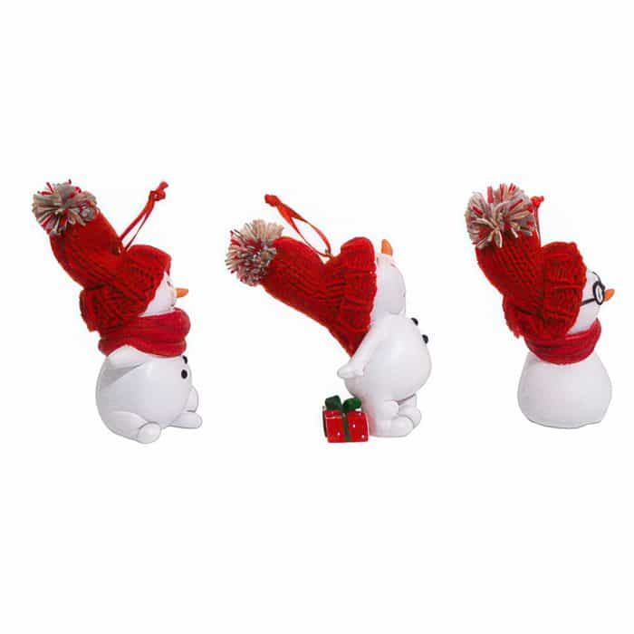 Celebrating Little Snowmen Ornament Side