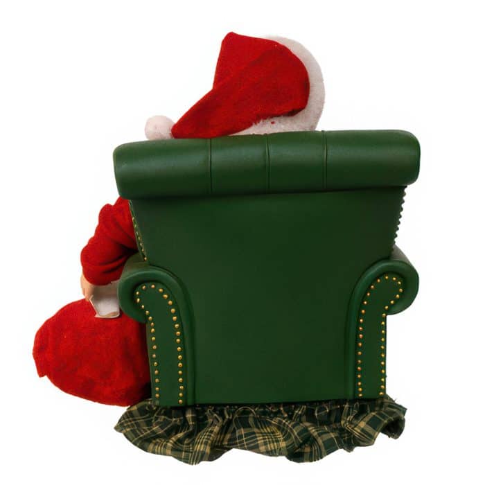 Mistletoe Sleeping Santa Figurine Back
