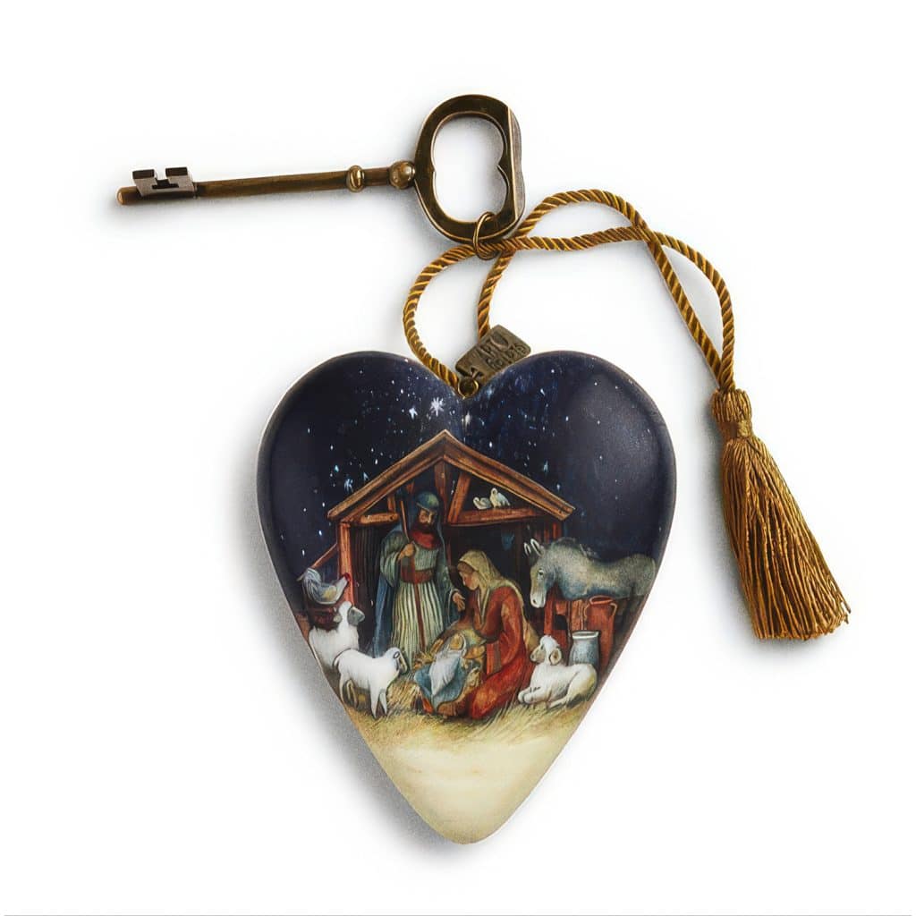 O Holy Night Art Heart Ornament