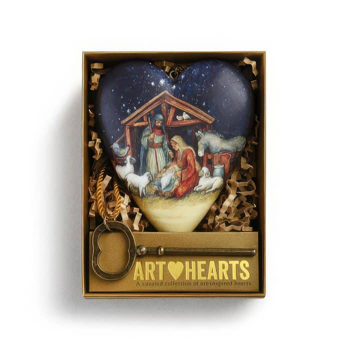O Holy Night Art Heart Ornament Box