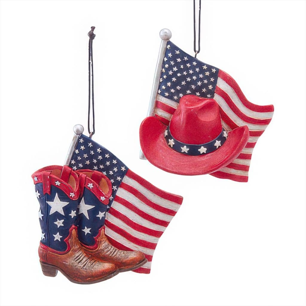 Patriotic Western Flag Ornament