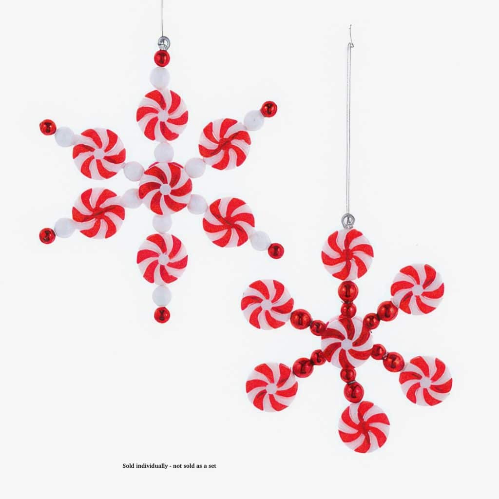Peppermint Candy Snowflake Ornament