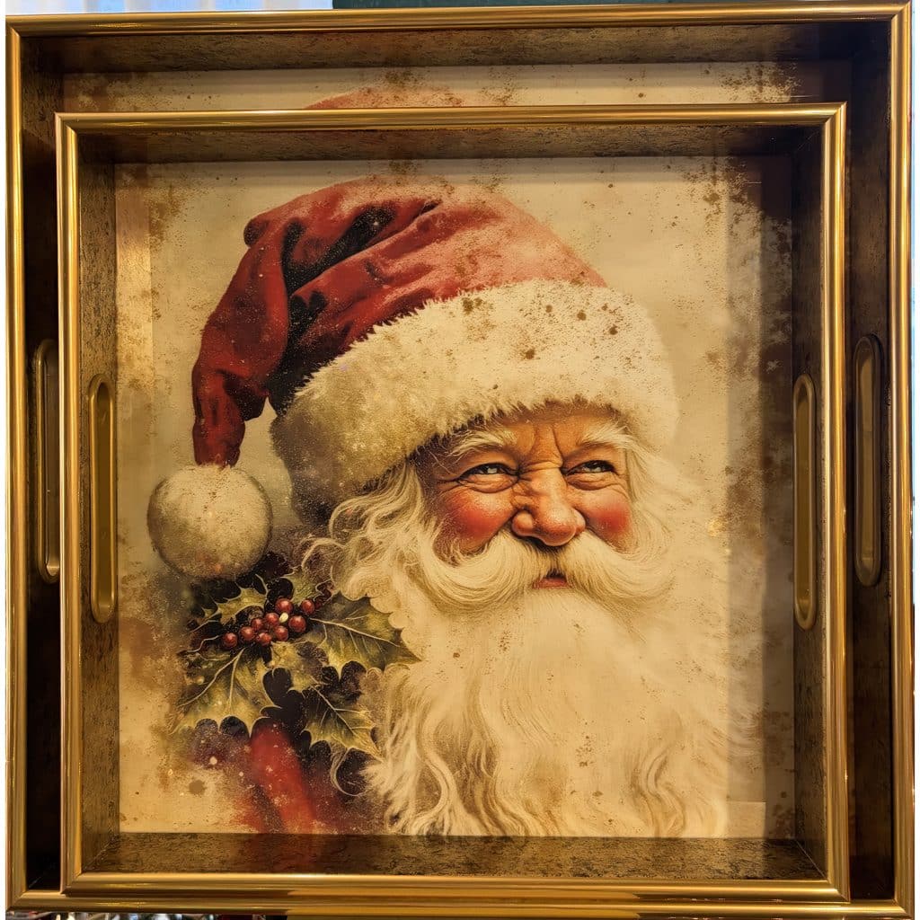 Square Santa Serving Trays Anniversary Special