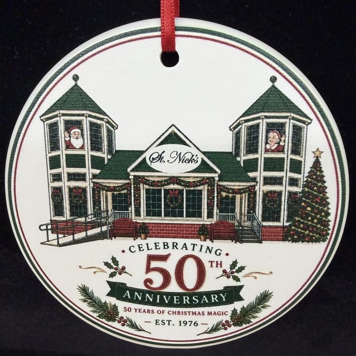 St Nicks 50th Anniversary Ornament Front