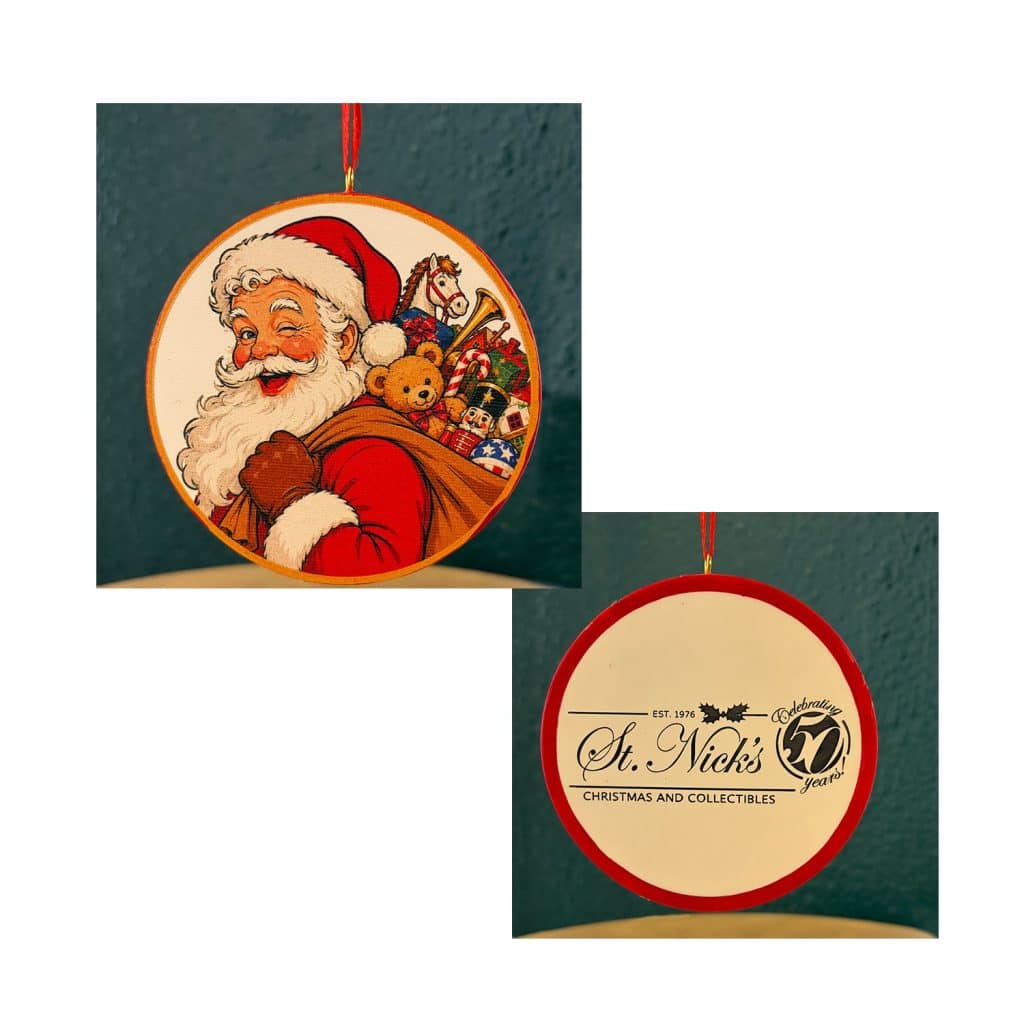 St Nicks Santa 50th Anniversary Ornament