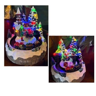 Musical Rotating Train Scene LED