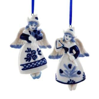 Delft Blue Angel Ornament