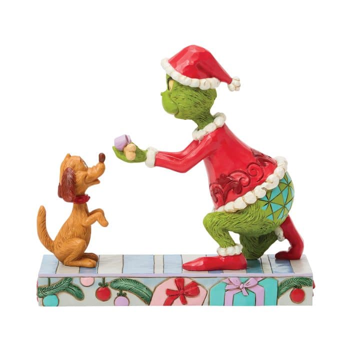 Grinch Giving Max a Bone by Jim Shore Back