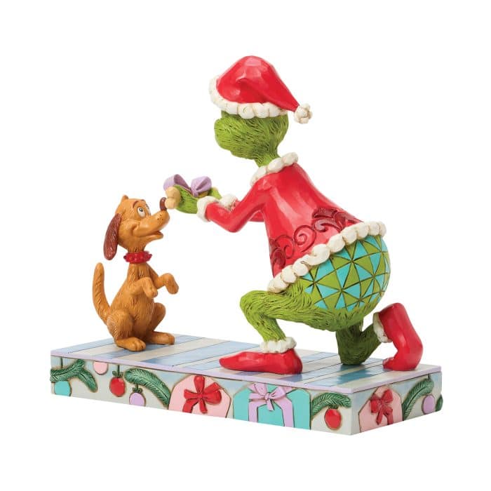 Grinch Giving Max a Bone by Jim Shore Max Face