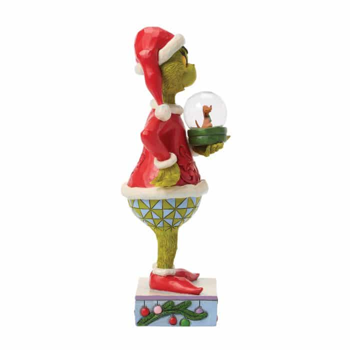 Grinch Holding Dome with Max by Jim Shore Side Two