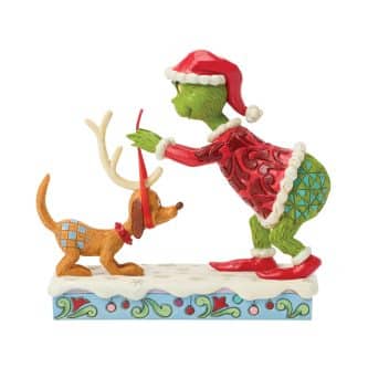 Grinch Tying Antler On Max By Jim Shore