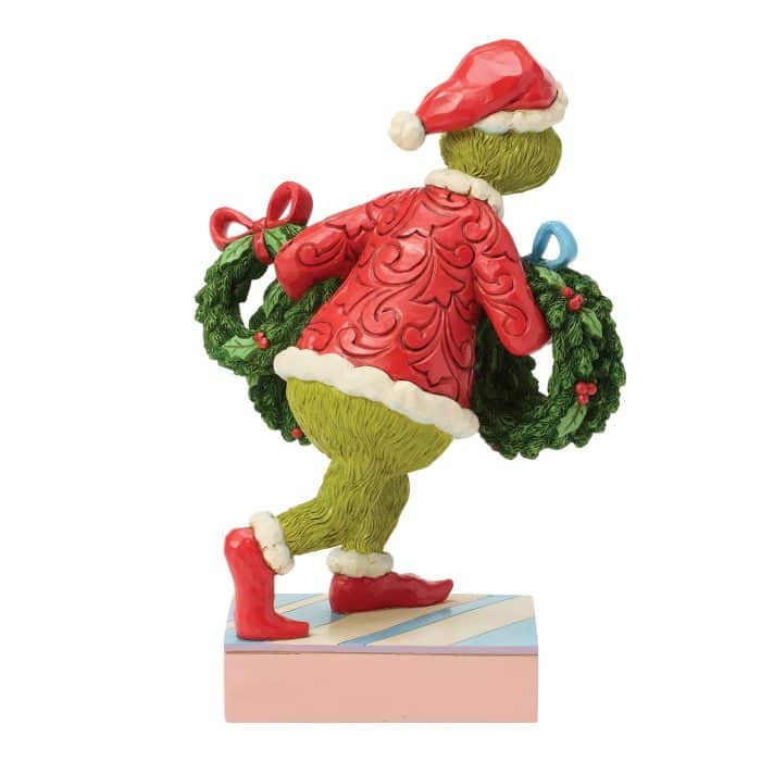 Grinch with Multiple Wreaths by Jim Shore Back