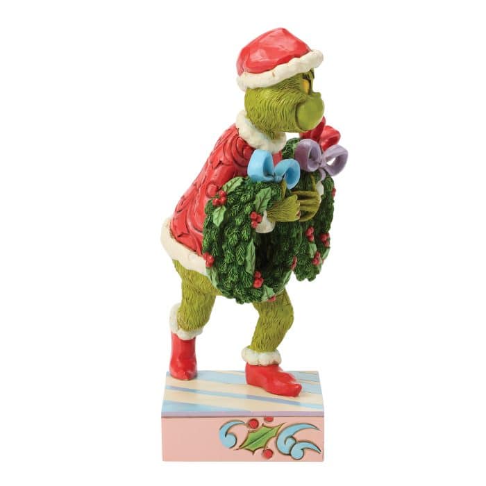 Grinch with Multiple Wreaths by Jim Shore Side