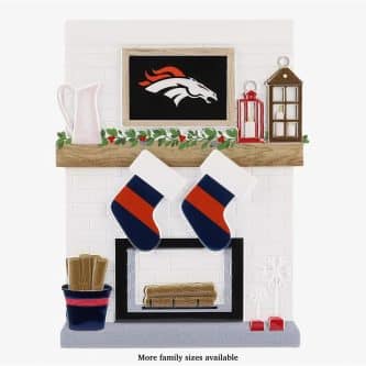 Denver Broncos Fireplace Ornament Personalized
