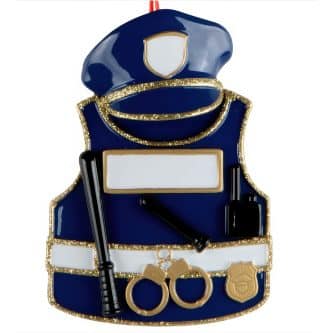 Police Vest Ornament Personalize